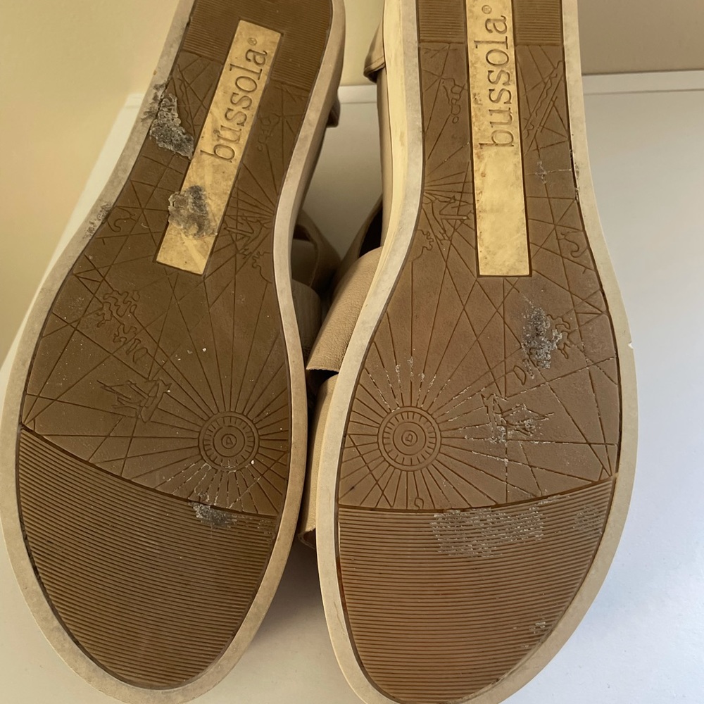Bussola Potsdam sz 39 platform leather sandals “Pearl” super comfy!!! - Picture 11 of 12